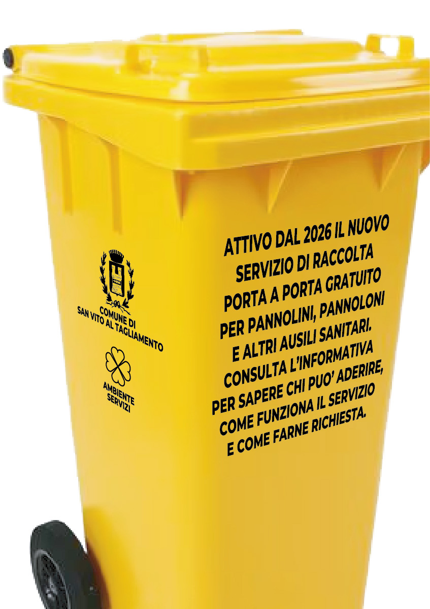 Nuovo servizio di raccolta pannolini e ausili sanitari a San Vito al Tagliamento