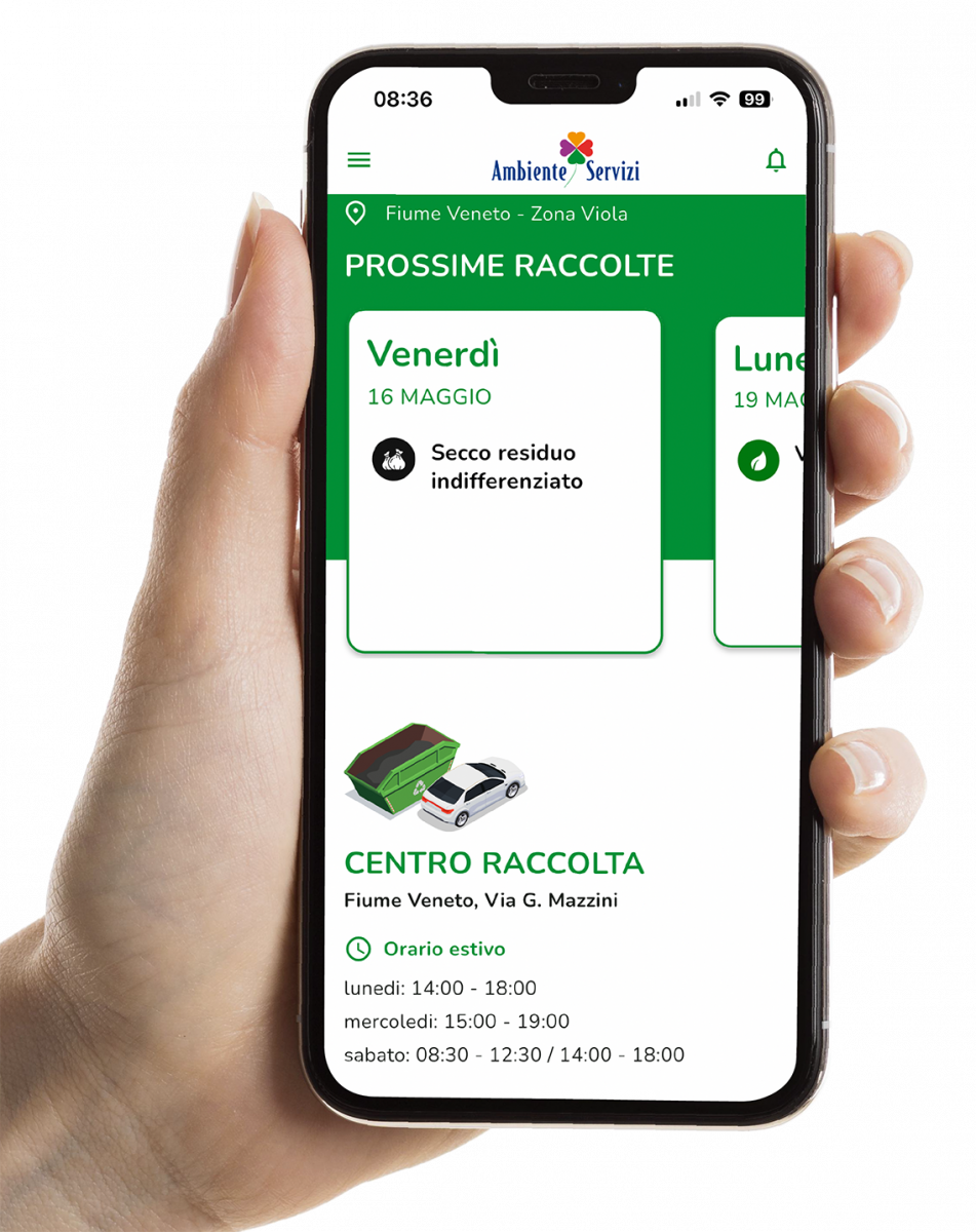smartphone con app ambiente e servizi